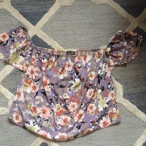 floral off the shoulder top